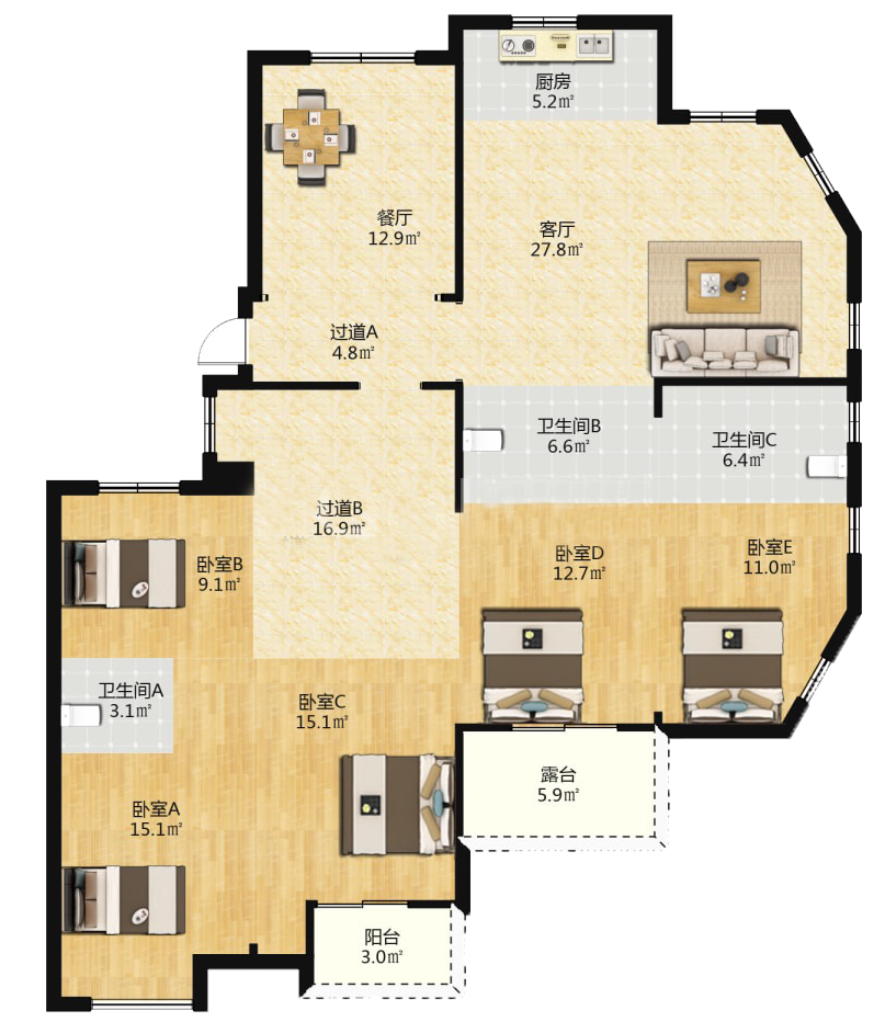 东二环·泰禾金尊府|498万169.23平|榕博小+福三中晋安校区