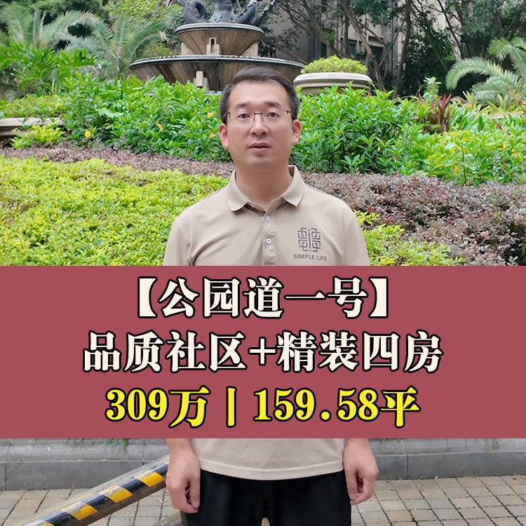 金山·公园道1号B区|309万159.58平|仓五小+桔园四中